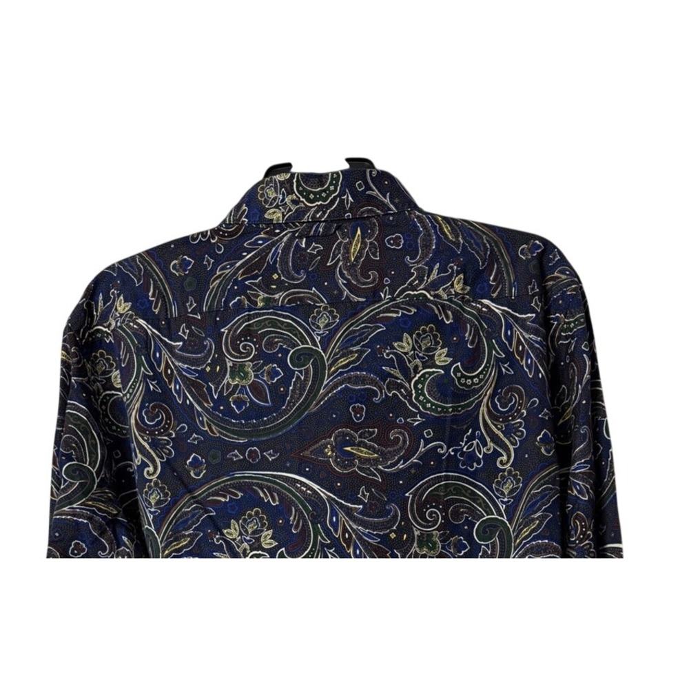 NWT Cremieux Mens Long Sleeve Button Down Paisley Cotton Shirt Size Large - Picture 13 of 16